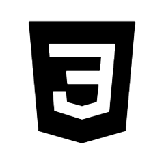 logo css blanc et noir