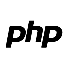 logo PHP blanc et noir